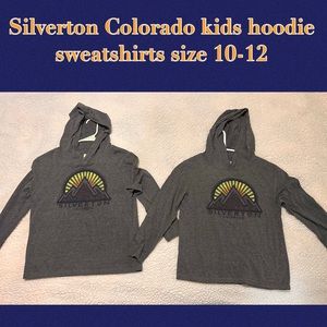 Silverton Colorado kids hoodie hooded pullover sweatshirts size 10-12 outdoors